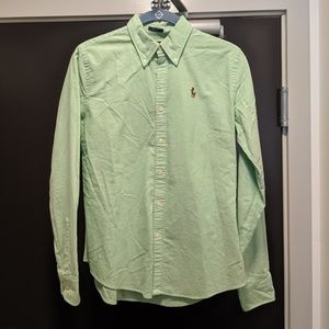 Ralph Lauren Mint Green Button Top